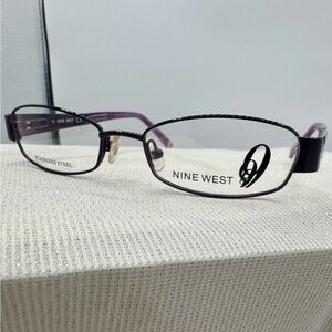 NWT Nine West NW448 Women's Purple Stainless Steel Eyeglasses Frames‎ 135mm
